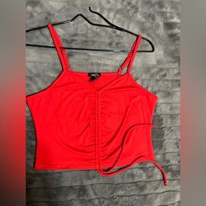 Rue21 Bold Red Crop Top W Adjustable Straps